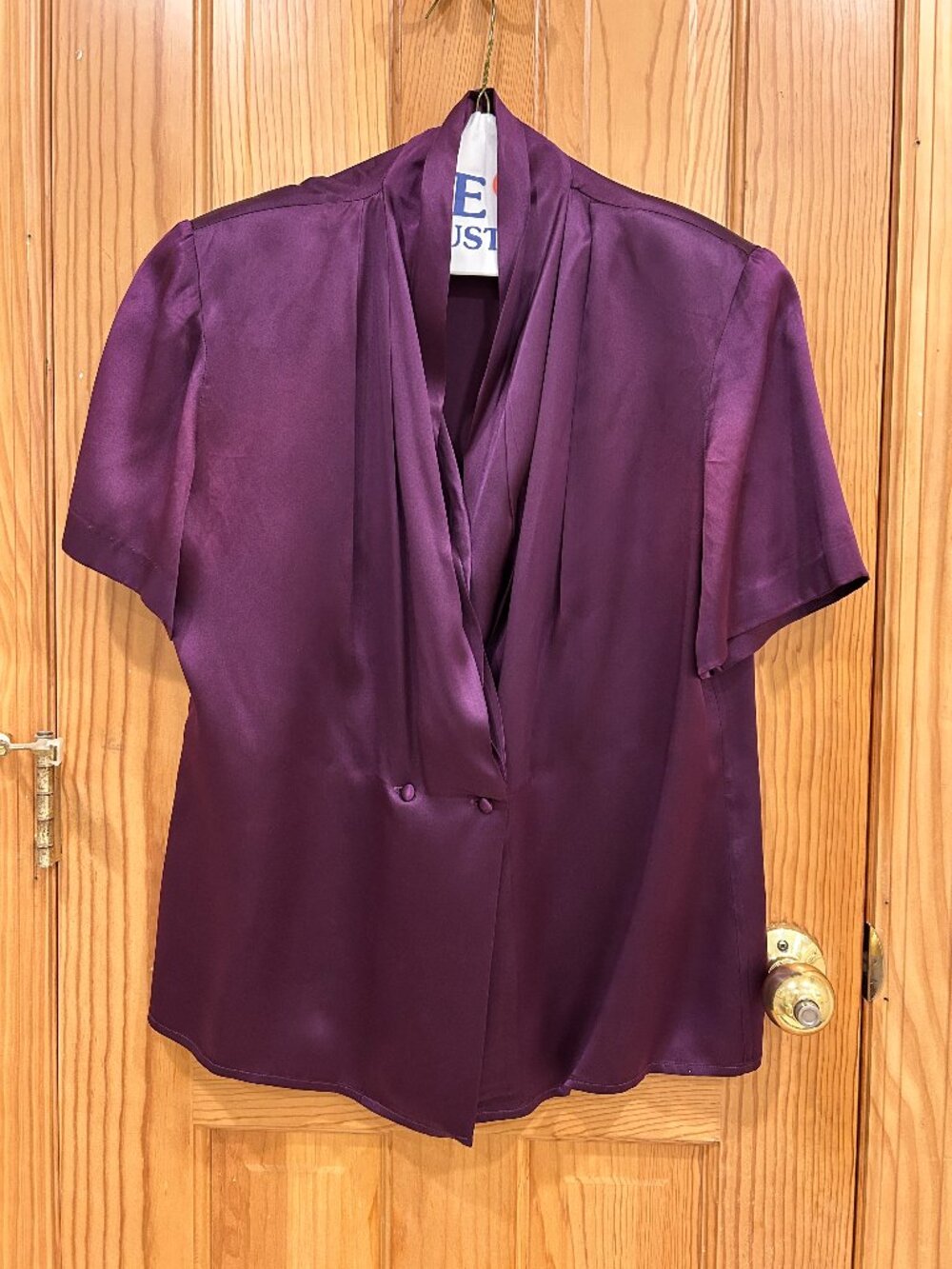 Vintage Casual Corner Purple Silk Blouse